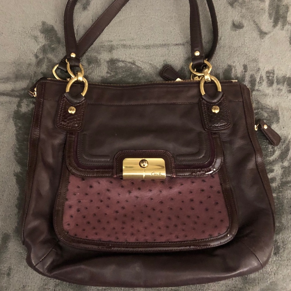 Coach Eggplant Tote